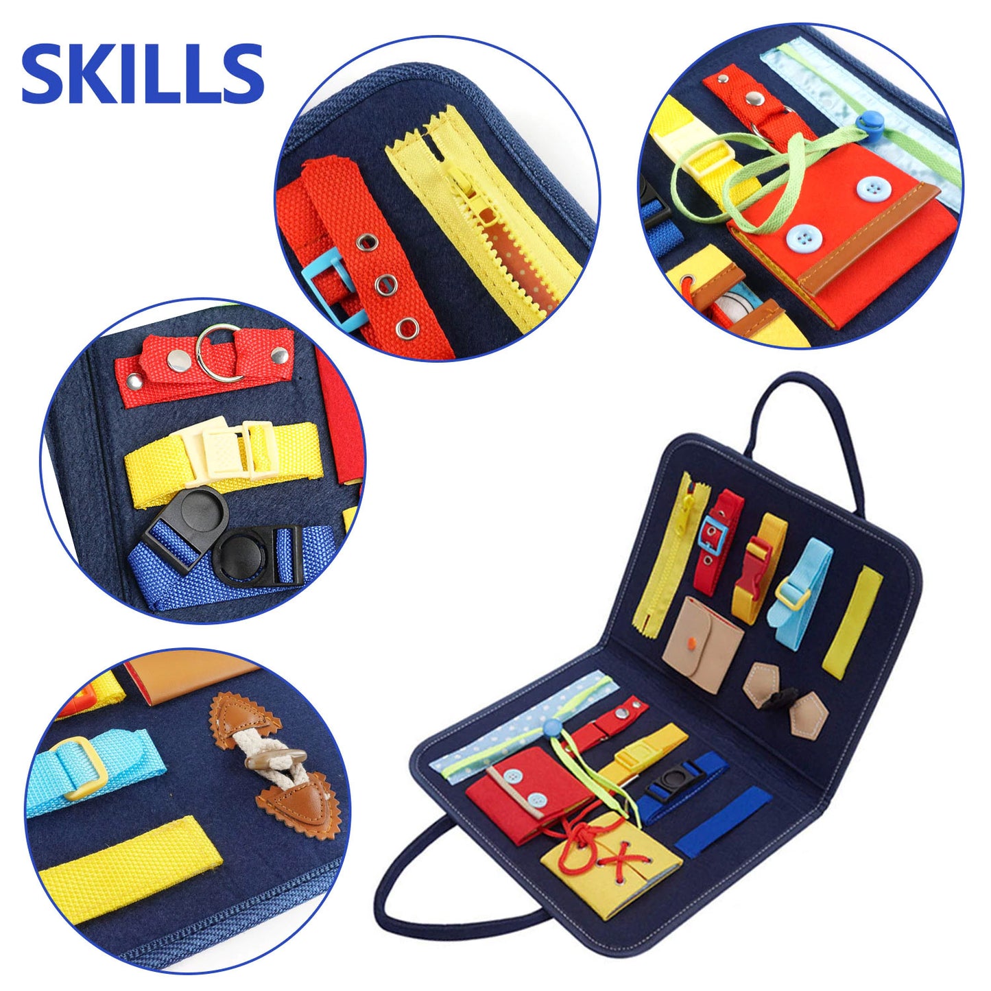 Basic Hand Skill Toys - Button/Zip/Fastener/Lace